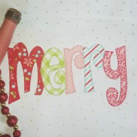 Merry Machine Applique Design - Blanket Stitch